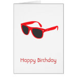 Red Sunglasses Happy Birthday Card