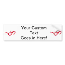 red sunglasses reflection.png bumper stickers