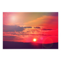 Red sunset art photo