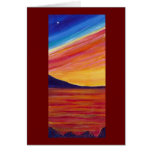 Red Sunset beach cards