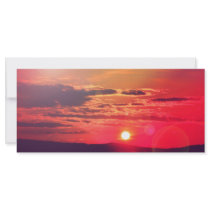 Red sunset customized rack card