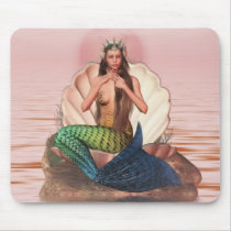 Red Sunset Mermaid Mousepad