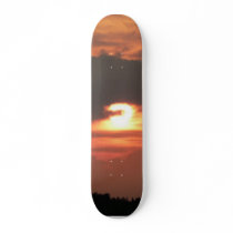 Red Sunset On Sky skateboards