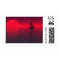 Red Sunset postage by CrystalWizard Red Sunset postage