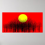 Red Sunset Poster