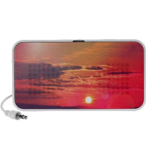 Red sunset travel speakers