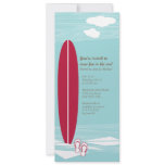 Red Surfboard &amp; Flip Flops Party Invite