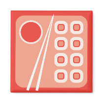 red sushi magnets