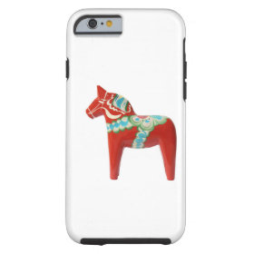 Red Swedish Dala Horse Tough iPhone 6 Case