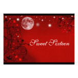 Red Sweet Sixteen, Anniversary, Brthday Invitation