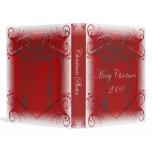 Red Swirl Christmas photo binder