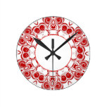 Red Swirl Custom Clock