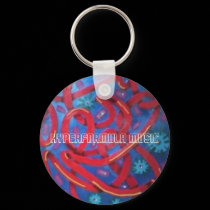 red swirl, Hyperformula Music keychains