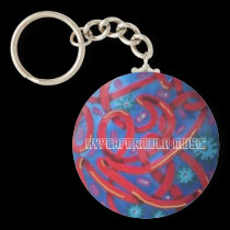 red swirl, Hyperformula Music keychains