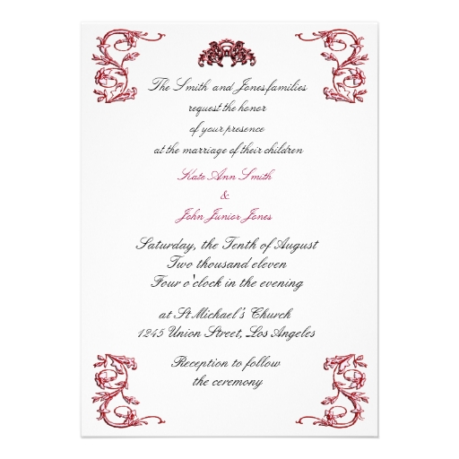 red_swirl_monogram_wedding_invitation_template ... red_swirl_monogram_wedding_invitation_template ...
