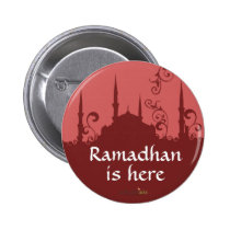 Red Swirl Mosque Pin buttons