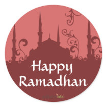 Red Swirl Mosque Stickers stickers