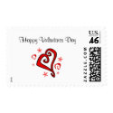 Red Swirley Valentine Heart postage