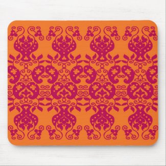 Red Swirls&Paisley Decorative Pattern mousepad mousepad