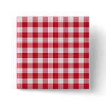 red table cloth buttons