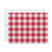 red table cloth announcements