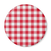 red table cloth fridge magnet