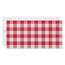 red table cloth picture card