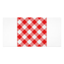 red table cloth photo greeting card
