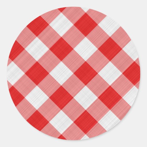red table cloth sticker
