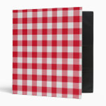 red table cloth, vinyl binder