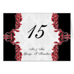red table seating card