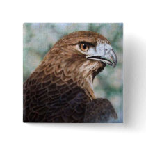 Red-tail Hawk airbrush buttons by wildlifeart Red-tail Hawk airbrush buttons