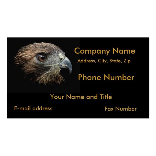 Red-tail Hawk pastel Business Card