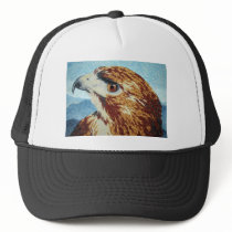 Red-tail Hawk textile hats by wildlifeart Red-tail Hawk textile hats