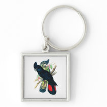 Red tailed, Black (Banksian) Cockatoos. Keychain