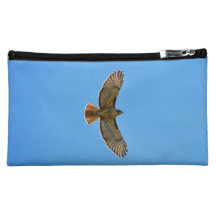 Red-Tailed Hawk in Flight Cosmetic Bags