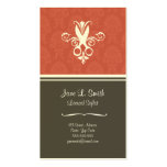 Red Tapestry Scissors Business Card Template