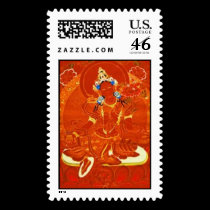 Red Tara Stamp by rainbowdharma Red Tara Stamp