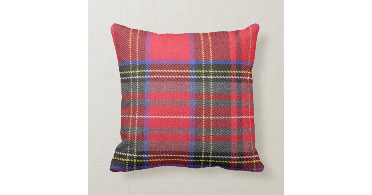 Red Tartan Plaid Throw Pillow Zazzle