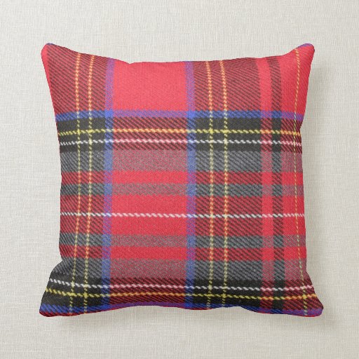 Red Tartan Plaid Throw Pillow Zazzle
