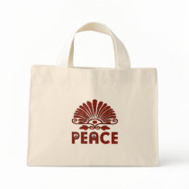 Red Tattoo Peace Art bags