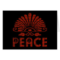 Red Tattoo Peace Art cards
