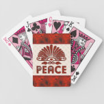 Red Tattoo Peace Art Card Decks