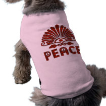 Red Tattoo Peace Art pet clothing
