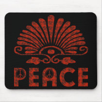 Red Tattoo Peace Art mousepads by orsobear Red Tattoo Peace Art mousepads