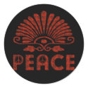 Red Tattoo Peace Art stickers