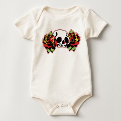 red tattoo skull shirt by thecuteinstitute