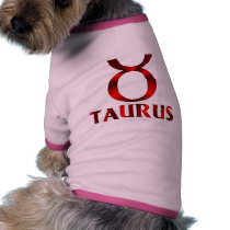 Red Taurus Horoscope Symbol pet clothing by sun_signs Red Taurus Horoscope Symbol pet clothing
