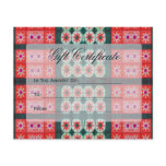 Red Teal Gift Certificates Flyer Design