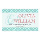 Red teal Moroccan tile ampersand wedding favor Rectangle Sticker